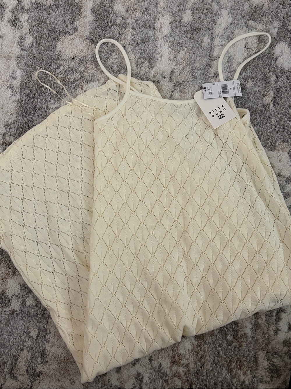 Billabong Cream Diamond Knit Cami